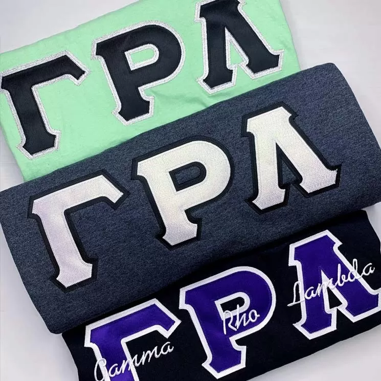 Greek Letters Apparel Twill Fraternity Dallas TX